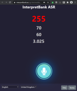 Speech recognition interpreting